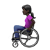 👩🏿‍🦽 woman in manual wheelchair: dark skin tone display on Apple